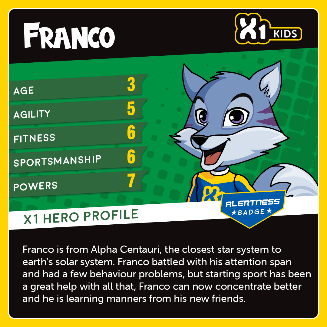 Franco X1 Kids hero profile card